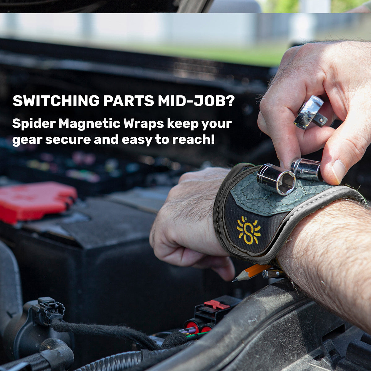 5045TH: Magnetic Wrist Wrap (BLACK)