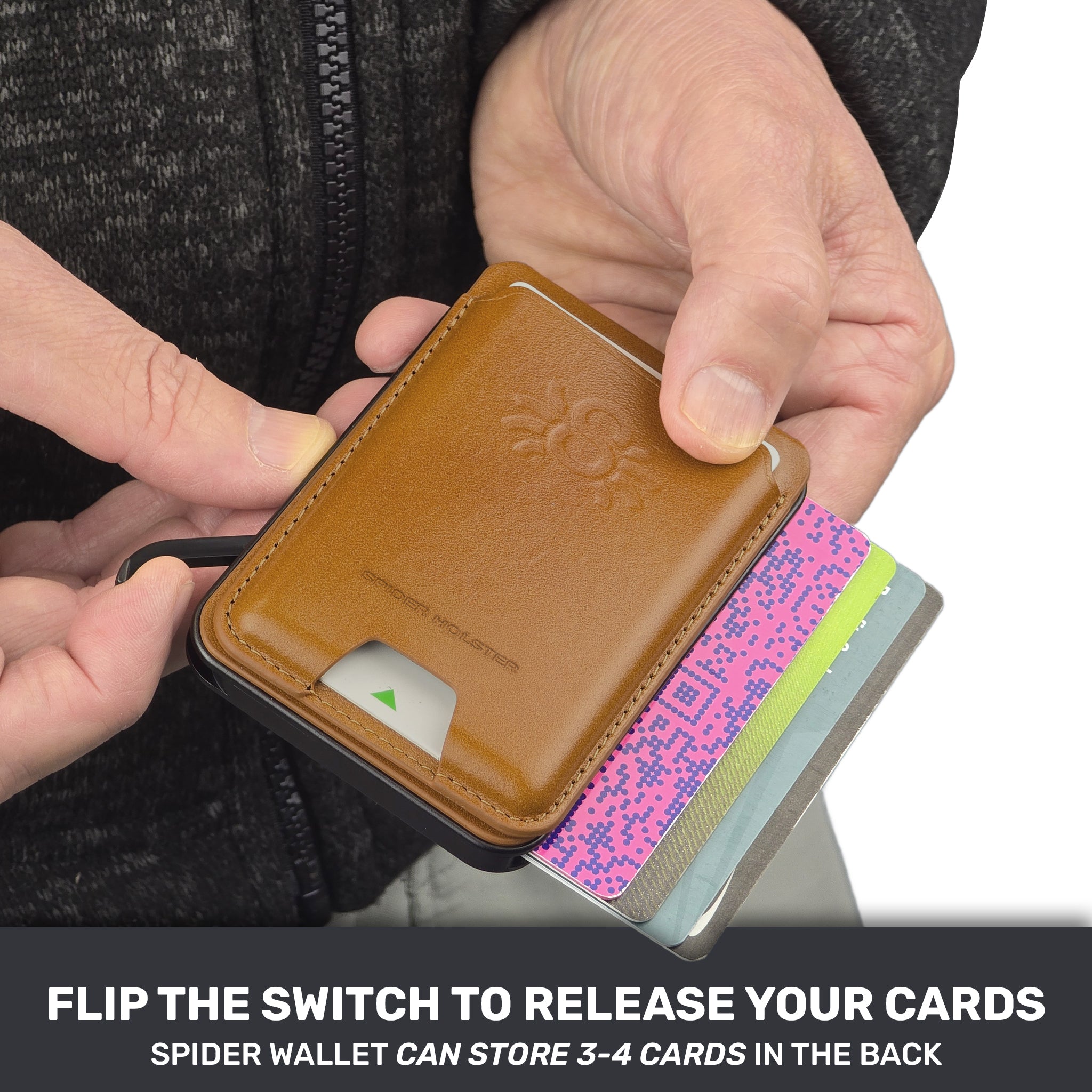Spider Holster Leather Magnetic Wallet