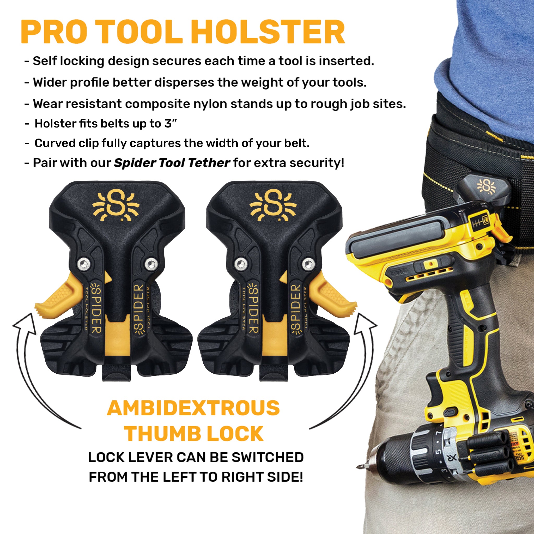 5160TH: Pro Tape Measure + Hammer Holster Kit