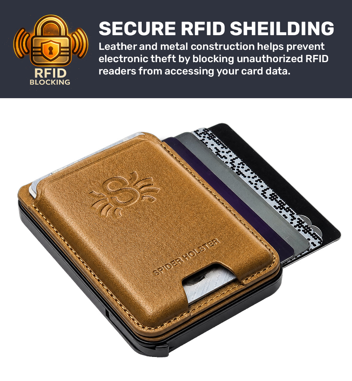 Spider Holster Leather Magnetic Wallet