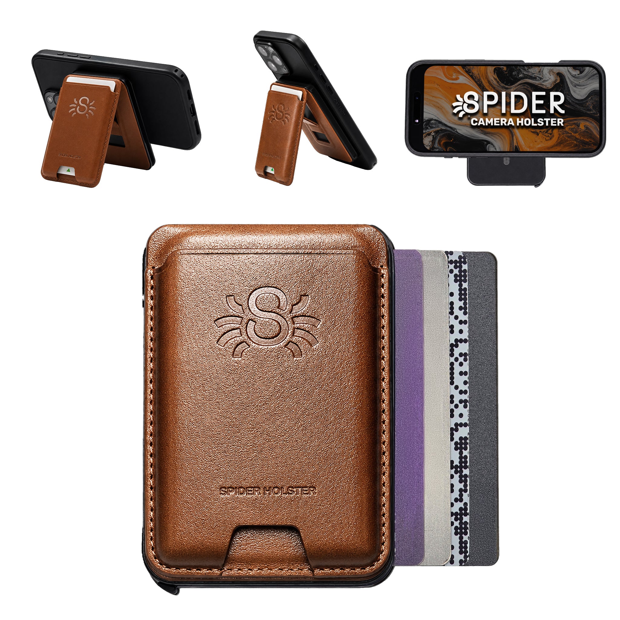 Spider Holster Leather Magnetic Wallet